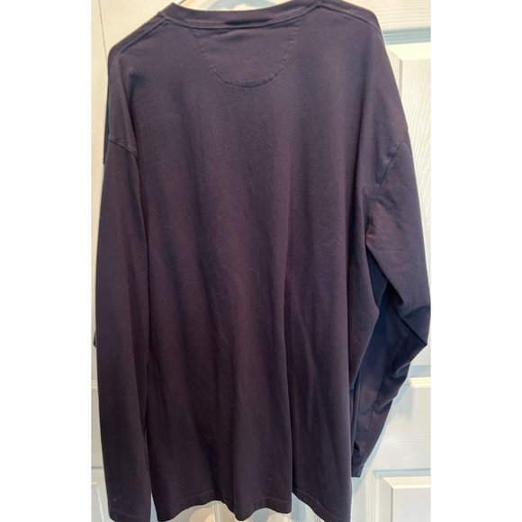 Duluth Trading Long Sleeve Henley Navy Blue Shirt size 2XL Cotton - Picture 2 of 4